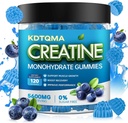 Creatine Monohydraat Gummies for Men & Women 120 CT - 5600mg Creatine Monohydraat per Serving, Kauwbare Creatine Monohydraat voor Muscle Support & Energy Boost, Sugar Free, Vegan (Blueberry Flavor)