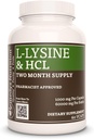 La nutrition de Remedy L-Lysine HCL, 1000 mg, 60 Vegan Capsule Supplément alimentaire Amino Acid