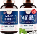 WINDSOR BOTANICS mannelijke vruchtbaarheid supplement en orale probiotica voor verse adem - Heren Health Bundle