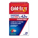 Cold-EEEZE Suikervrij, Natuurlijke Wild Cherry Zink Lozen, Homeopathische Koude Remedie, Verkort de algemene koude, Sore keel, Hoest, Congestie & Post Nasal Drip, 25 Ct