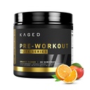 Kaged Pre Workout Powder Pre-Workout Elite for Men & Women, High Stimulant for Energy, Focus, Pumps, L-Citrulline, Beta Alanine, Createine & 388mg Organic Cafeine, Orange Mango