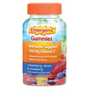 Emergen-C 750mg vitamine C Gummies voor volwassenen, Immune Support Gummies, Glutenvrij, Aardbei, citroen en bosbessen smaken - 45 Tellen
