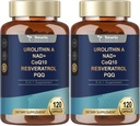 Totaria Urolithin A Supplement 1000mg met NAD,CoQ10,Supplement for Women 120 Softgels for Muscle Energy Antioxidants(Pack of 2)