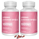 Liposomique Glutathion Softgels 1500MG, Supplément réduit de glutathion avec vitamine C, Meilleure absorption, Antioxydant puissant non-OGM pour le vieillissement en santé, Detox, Santé immunitaire, 120 Softgels