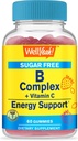 WellYeah Vitamine B Complex Suikervrije Gummies met vitamine C, Folic Acid, Immune en Energie Ondersteuning 