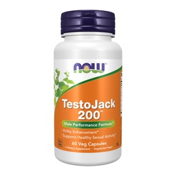 NU voedingssupplementen, TestoJackTM 200 met Tongkat Ali, Tribulus, Maca en geile geitenkruid, 60 Veg Capsules