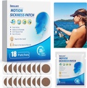 Bewegingsziekte Patches voor Cruise, Zeeziekte Patch voor Duizeligheid Vertigo & Misselijkheid Relief, Kinderen en Volwassenen Reizen Essentials voor Cruise / Auto / Vliegtuig / Amusement Park Trip (18 Tel.)