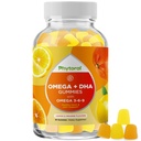 DHA Omega 3 Gummies for Adults - Delicious Flaxseed for Brain Omega 3 6 9 Supplement for Ontsteking, Energy & Insuline - Vegetarische essentiële vetzurensupplementen for Immune Support - 60 Tel.