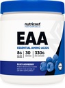Nutricost Poudre EAA 30 portions (framboise bleue) - Acides aminés essentiels - Non-OGM, sans gluten, respectueux des végétaux