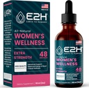 E2H All Natural Women's Wellness, Hormone Balance and PMS Relief with Black Cohosh, Dong Quai and Licorice Root for Hot Flash Relief - 2 Fl Oz