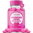 Équilibre hormonal pour les femmes Gummies + Supplément de soulagement PMS - Supporte les swings d'humeur, la peau claire, les crampes réduites et le gonflement - Gummies hormonales PMS PCOS Vitamine avec canneberge, Dong Quai (60 Gummies)