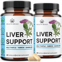 Lever Reiniging & Reparatie Formule - Herbal Lever Ondersteuning Supplement met melk distel Dandelion Root Kurkuma, Artichoke Extract voor lever gezondheid - 120 Tel.