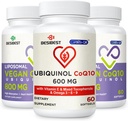 CoQ10 600mg 1PCS Bundel met 800mg Liposomale CoQ10 Ubichinol Supplement 2PCS