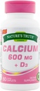 Nature's Truth Calcium 600 mg + D3-60 Coated Caplets, Verpakking van 2
