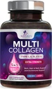 Multi Collageen Supplement 2400 mg - Types I, II, III, V & X Multi Collageen Peptides Pills for Women & Men, Hydrolyzed Collageen Supplements, Hair, Skin, Nail, & Joint Support Supplement - 240 Capsules