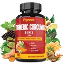 Kurkuma Curcumin Capsules - met Ashwagandha, Boswellia, Triphala, Ginger, Holy Basil, Moringa, en Black Pepper - 150 pillen 5 maanden levering
