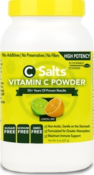 C-Salts Vitamine C Powder Supplement - 100% Pure High Dose Buffered Vitamine C Powder for Immune Support - Organic, Sugar-Free, Vegan, Non-GMO, Maag-Vriendly, Lemon Lime 8oz