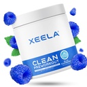XEELA Pre Workout Powder - Clean & Tested - Jitter Free, Safe, and Natural - Verhoog thermogene energie, focus, en endurance w/Creatine, Organic Cafeine, and Plant Based Citrulline (Blue Raspberry)