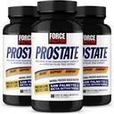 FACTEUR DE FORCE Prostate, 3-Pack, Saw Palmetto et Beta Sitostérol Supplément pour les hommes, Prostate Health Support, Size Support, Urinary Relief, Bladder Control, Reduce Nighttime Urination, 180 Softgels