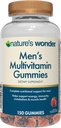 Natuur Wonder Mannen Multivitamine Gummies, Ondersteunt Immune Gezondheid, Energie, Metabolisme en Spieren met Vitaminen A,C,D,B6,B12, 150 Mannen Dagelijks Multivitamine Gummies, 75 Dagen Levering