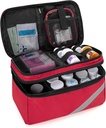 Trunab Medicine Storage and Organizer Bag Lege, Pill Bottle Organizer met Portable Small Pouch, Home EHBO Box voor Emergency Medicatie, Supplementen of Medische Kits (Alleen Bag)(Patent Design)