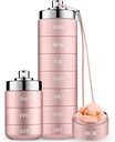 Mossime Metal Travel Pill Organizer, Portable 7 Day Vitamine Organizer Stapelbaar, Waterdicht 1 keer Een dag pil Box, Grote Pillen Container, Dagelijkse Medicine Organisator voor Vitamine, Visolie, Supplement