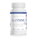 L-Lysine supplement met vitamine B12 + C + zink voor Lip, Mond, en Orale Weefsel Gezondheid - Verbeterde Wellness Ondersteuning - Non-GMO, Gluten-Free - Made in USA - 60 Plantaardige Capsules, 500mg