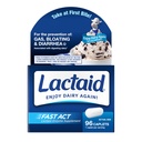 Lactaid Fast Act Caplets d'intolérance à la lactose avec enzyme de lactase, soulagement des produits laitiers par le gaz, le bluff et la diarrhée, 9000 pilules d'intolérance à la lactose de FAC, 96 trousses individuelles de voyage (96 x 1 ct)