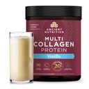 Ancient Nutrition Collagène Peptides Poudre, Protéines Multi Collagènes, Femmes & Hommes, Vitamine C, Probiotiques, Collagène Hydrolysé, Supporte la peau, articulaires, Santé Gut, Vanille, 60 portions