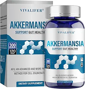 300 milliards AFU Akkermansia Probiotic Supplement - 120 capsules 2 mois d'approvisionnement soutient la santé digestive, immunitaire et globale - augmente la production de BPL-1 - pour les hommes et les femmes