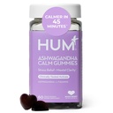 HUM Kalm Ashwagandha Gummies voor vrouwen en mannen, L-Theanine Ashwagandha Supplementen voor dagelijkse ontspanning en helderheid ondersteuning, Vegan Fast Acting Gummy Formula, gemengde Berry Flavor, 60 Gummies