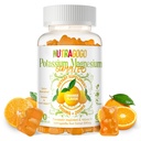 Kalium Magnesium Gummies,Potassium Supplement w/Ashwagandha,High Absorptie Magnesium Glycinate,B6,D3,Potassium Citrate voor beenkrampen,Muscle,Electroyte voor volwassenen Kids, Sugar-Free, 60 Gummies