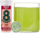 8Greens Supergreens Tabletten Supergroen Poeder Superfood Tablet, Metabolisme Immuniteit & Focus, Dagelijkse Groenen Bruistabletten, Organisch: Aloë Vera, Spirulina, Chlorella, Perzik, 10 porties