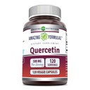 Verbazingwekkende Formules Quercetin 500mg 120 Veggie Capsules Supplement - Niet-GMO - Glutenvrij - Ondersteunt algehele gezondheid en welzijn