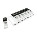 EZY DOSE Weekly (7-Dag) Dagelijkse AM/PM pil geval, Medicine Planner, Vitamine Organizer, Supplement Container, Grote Pop-Out Compartments, Ontworpen voor reizen 2 keer per dag, Black en White Lids