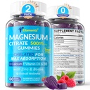 Magnesium Citrate Gummies 500mg voor vrouwen Mannen Suikervrij, Magnesium Citrate voor C CONSTRUCTURELE 