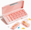 Betife AM PM Pill Organizer 2 keer per dag, 7 dagen pil Box Weekly pil Organizer Reizen met aparte container, draagbare dagelijkse geneeskunde Planner Dispenser geval voor vitamine, visolie, supplementen