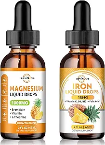 Vloeibare Magnesium & IJzer Supplement Ananas smaak