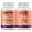 N-Acetyl L-Cysteine 600mg (NAC) (120 Vegetarische Capsules) (120 x 2) - Geen Stearates - Veganistisch - Geen Fillers - Geen Silica - Geen Gelatine - Glutenvrij - Niet GGO