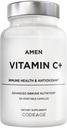 Amen Vitamin C+ Supplement with Zinc, Bioflavonoids, Quercetin, Rose Hips, Elderberry – Vegan, Non-GMO – 2 Months Supply - 120 Capsules