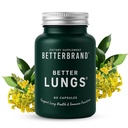 Betterbrand BetterLungs Lung Support Supplement with NAC, Mullein Leaf for Smokers, Respiratory Health Formula with Elderberry, Vitamin D, Ginseng, Reishi Mushroom - 60 Capsules - Pack of 1