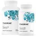 THORNE - Wellness Bundle - Vitamine C & B12 - Ondersteunt de gezondheid van hart, nerveus, immuun en weefsel - 60 tot 90 porties