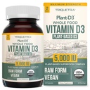 Biologische vitamine D3 5.000 IE - 100% Whole Food & Plant Based Cholecalciferol Form, 100% Vegan Vitamin D - Enhanced with Prebiotic & Superfood Complex 