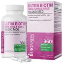 Bronson Ultra Biotin 10.000 Mcg Hair Skin and Nails Supplement, Non-GMO, 360 Vegetarian Capsule
