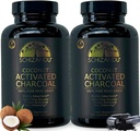 Geactiveerde Kokoskool Capsules- Ondersteunt Gezondheid - Veganistisch, Organisch, Niet-GMO, Geen Additieven - X-Large Fles 210 Tellen - Verpakking van 2
