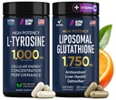 (Bundel) L Tyrosine 1000mg & Liposomale Glutathion 1750mg - All-Natural Focus, Energy, and Liver Support - Non-GMO, Gluten-Free, Vegan - 270 Capsules Totaal