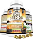 FRESHARE Black Seed Oil Capsules Cold Pressed 1300mg - 100% Pure Non-GMO Nigella Sativa - Immune & Joint Support - Premium Softgel Supplement