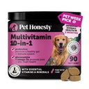 Multivitamine hondensupplement, Glucosamine chondroïtine voor honden, probiotica, Omega Visolie, hondensupplementen en vitamines, vitamines voor huid en mantelallergieën, (Peanut Butter 90 ct)