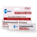 Globe Clotrimazole Crème Antifongique 1% USP (1 oz), Traitement Anti Fongique, Soulage les démangeaisons, brûlures, cracking et scalping Athlètes associés Pied, Jock Ditch, Ringworm et plus