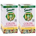 Sanar Naturals Colon Cleanser, 90 Capsules (2 Pack) - Dieetvezels, Kruiden en Probiotica Blend, Digestieve Ondersteuning, Colon Reiniging Supplement voor vrouwen en mannen